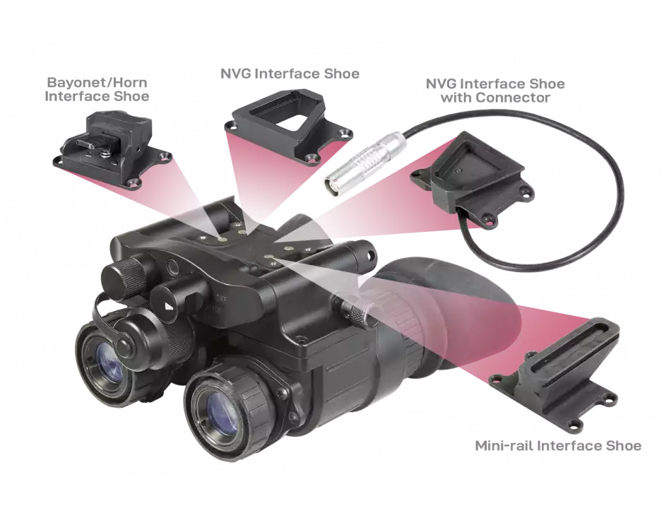 AGM NVG-50 3APW Dual Tube Night Vision Goggle/Binocular 51 degree FOV with Elbit FOM 2000+ Gen 3 Auto-Gated, P45-White Phosphor IIT